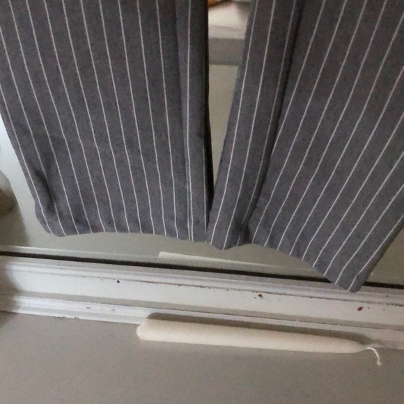 Motion Stretchy Grey Pinstripe Trousers - Picture 4 of 7
